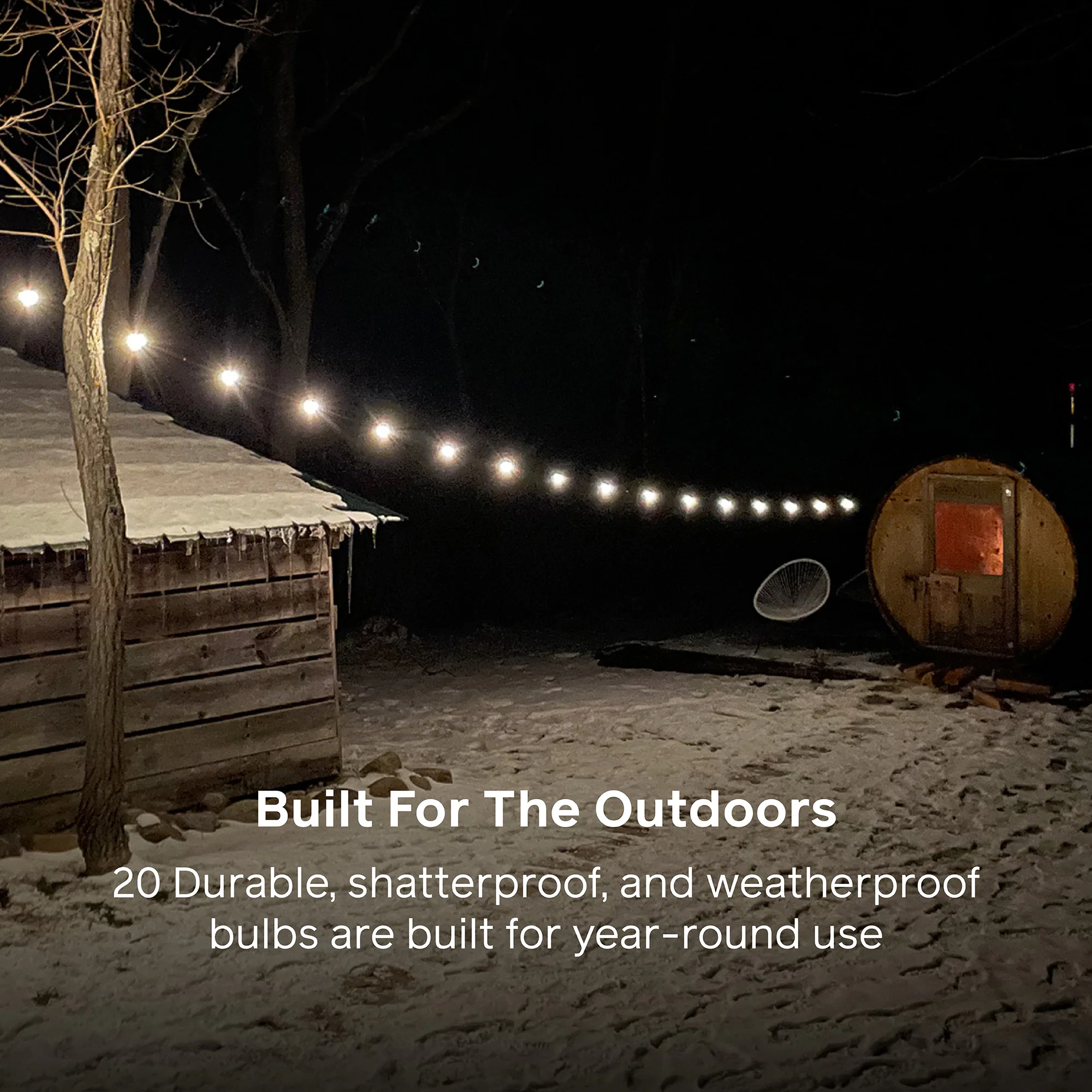 Solar String Lights: 44' White - Image 5